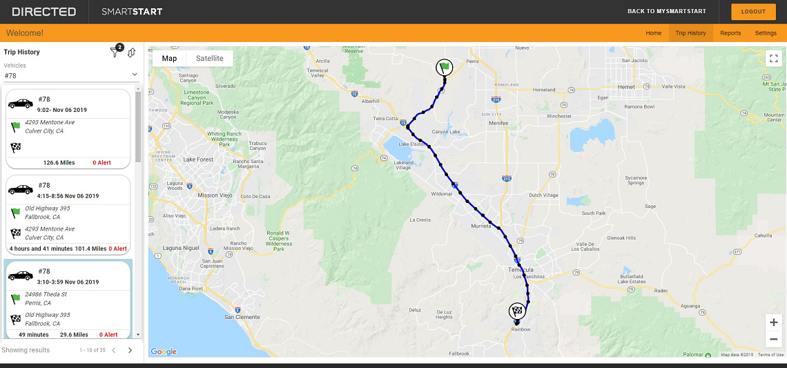 Trip History & Trip Reporting